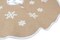 48 In Christmas Tree Skirt Countryside Burlap Tree Skirt White Snowflake Printed Xmas New Year Holiday Decorations Indoor Outdoor